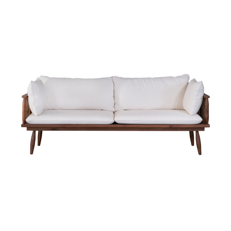 80'' Wide Rectangle Patio Sofa with Cushions