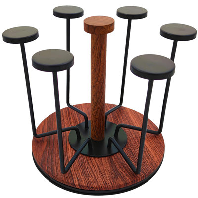 Light Luxury Wrought Iron Drip Cup Holder - High Aesthetic Inverted Storage Rack, An Elegant Choice For Living Rooms And Study Rooms
