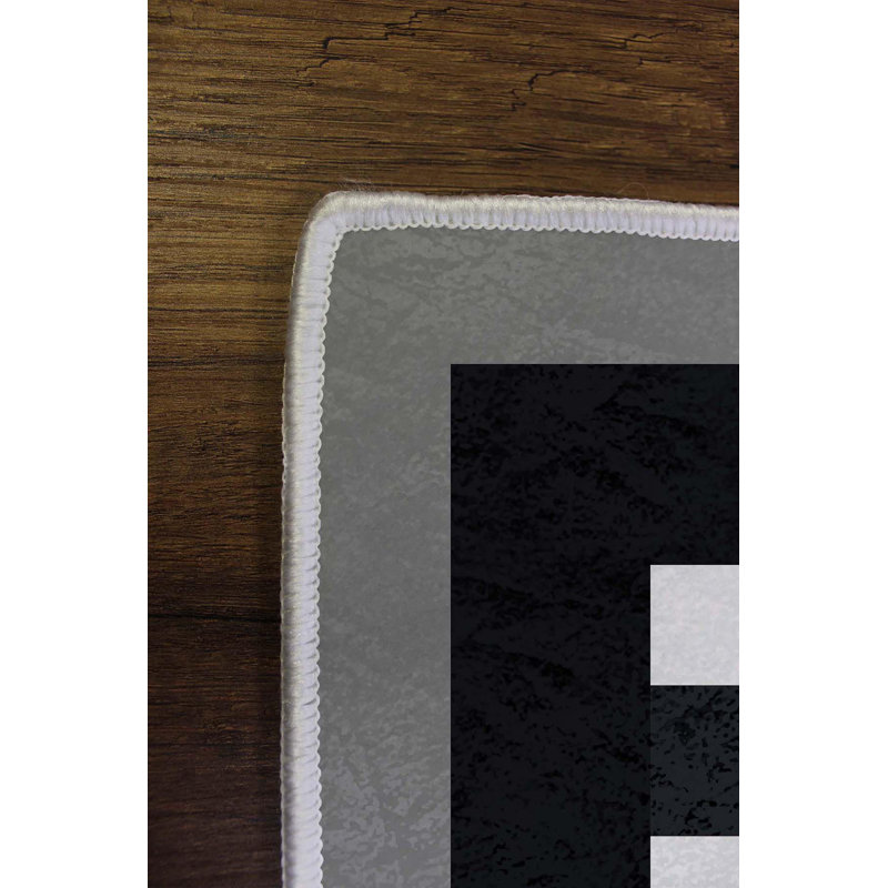 Stylish Woven Carpet, 100% Polyester, 4.0 x 5.9 Feet | 3D Digital Printing, Antibacterial, Non-Slip PVC Underside | Machine Washable, Pile Height: 0.3 Inches, Perfect for Living Room & Bedroom Decor