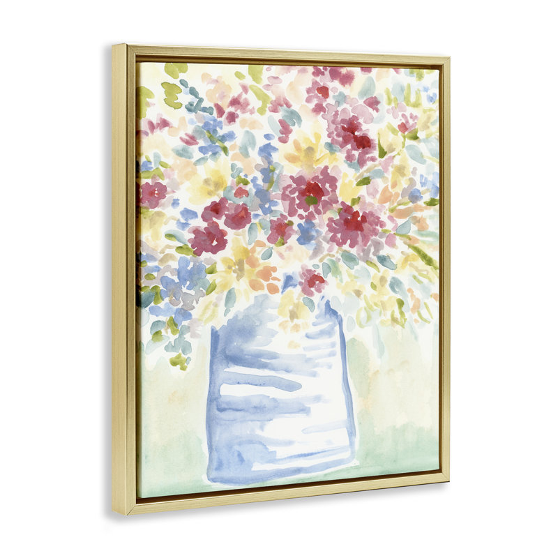  "Soft Country Blossoms", art mural encadré sur toile flottante par June Erica Vess, H 21 po x l 17 po