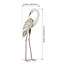 Statue de jardin en aigrette de 40,5 pouces de hauteur avec finition blanche multicolore résistante aux intempéries pour la décoration intérieure et extérieure