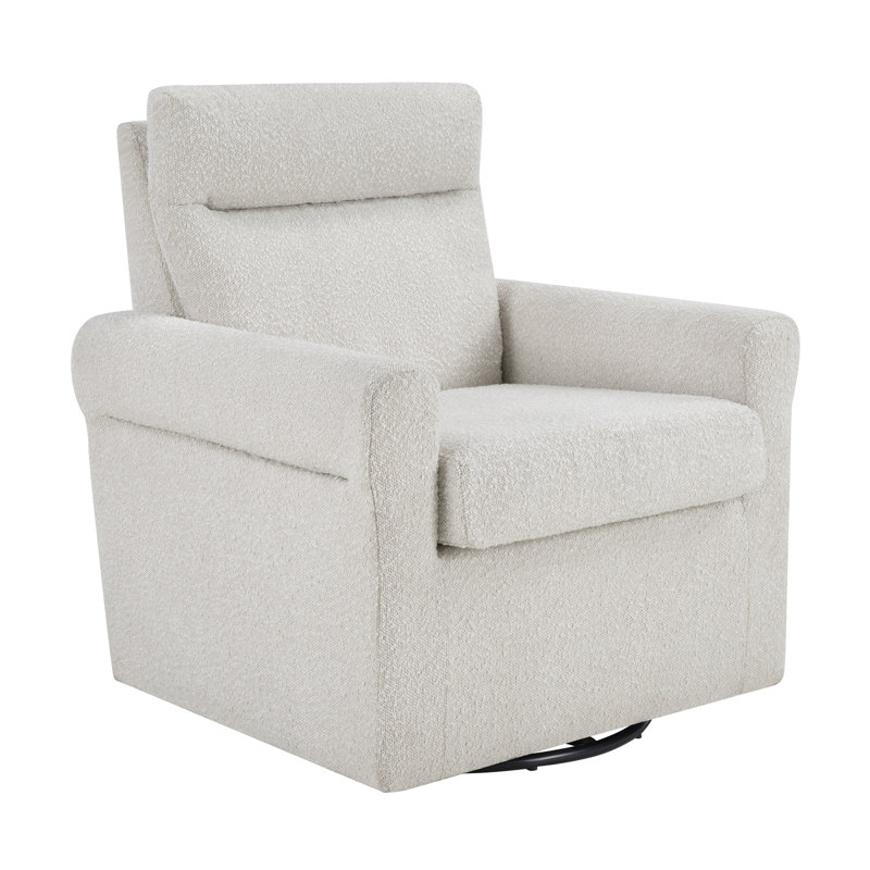 Liv Upholstered Swivel Accent Armchair, Boucle Oatmeal 