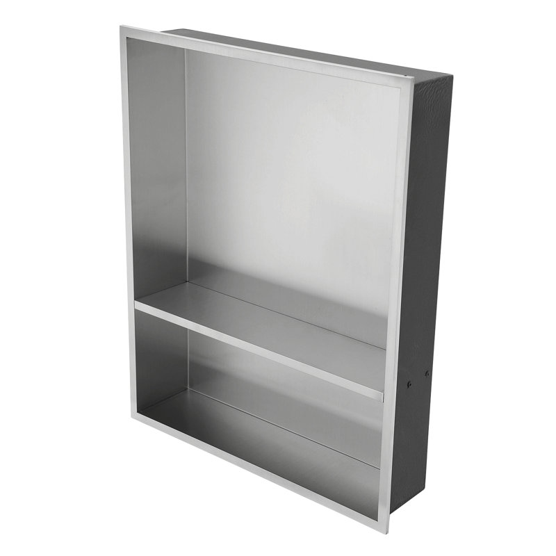 Double tablette de niche de douche en acier inoxydable