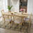 7-Piece Extendable Farmhouse Dining Set - 60" to 78" Rustic Wood Table with 6 Upholstered Chairs, Expandable for 6-8 People-214022990-226028150