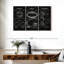 Ensemble de 3 balles de sport BW sur toile-419766264