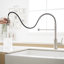 Robinet de cuisine avec douchette extractible en acier inoxydable nickel brossé