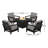 Harbour 5-Piece Conversation Set with Fire Pit Table-68602995