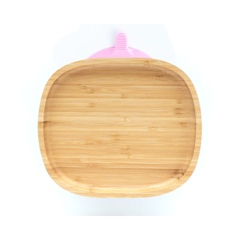 Bamboo Toddler No Section Plate, Pink