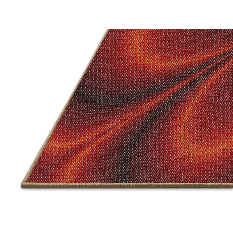 Tapis de zone orange à motif, Rectangle 3 pi x 5 pi