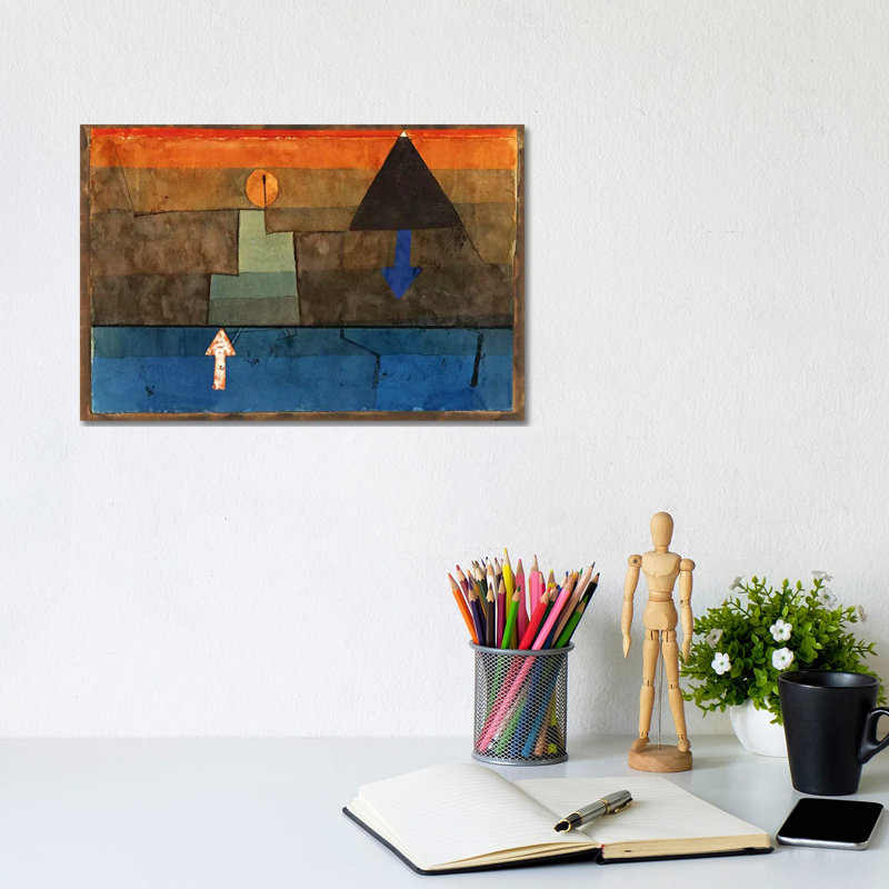 Contrasts In The Evening 1924-1925 by Paul Klee - Wrapped Canvas Painting, 20.32 cm H x 30.48 cm W