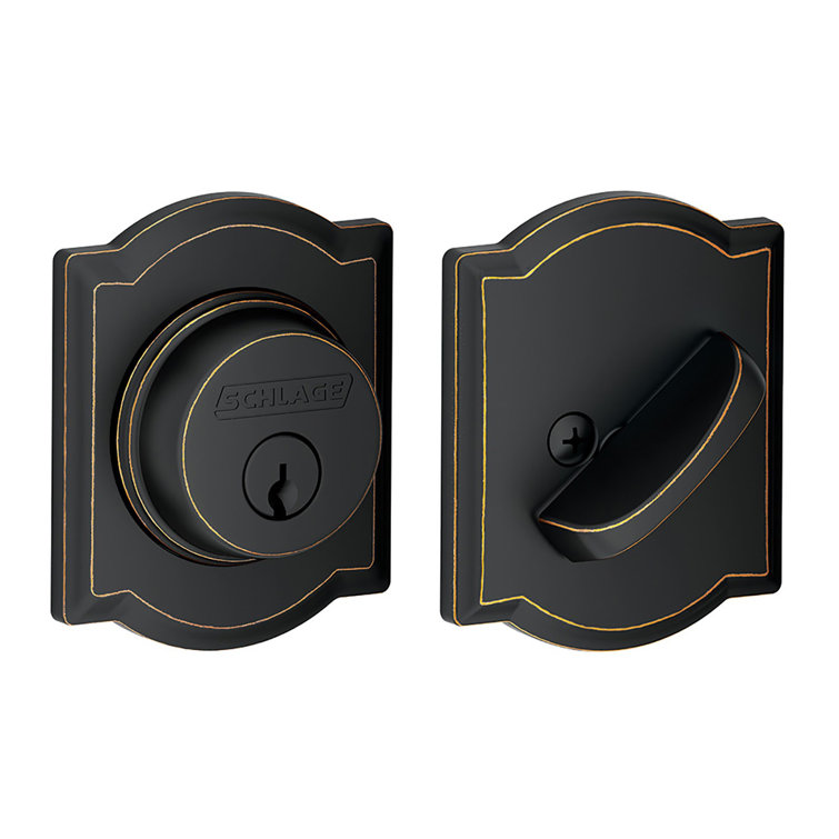 Single Cylinder Deadbolt with Camelot Trim