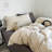 Striped Pinstripe Duvet Cover Set Breathable Durable 100% Washed Cotton Comforter Cover For All Seasons Chic Linen Like Textured Bedding Set-116985490-117586329