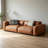 Brown Genuine Leather Modular Sofa