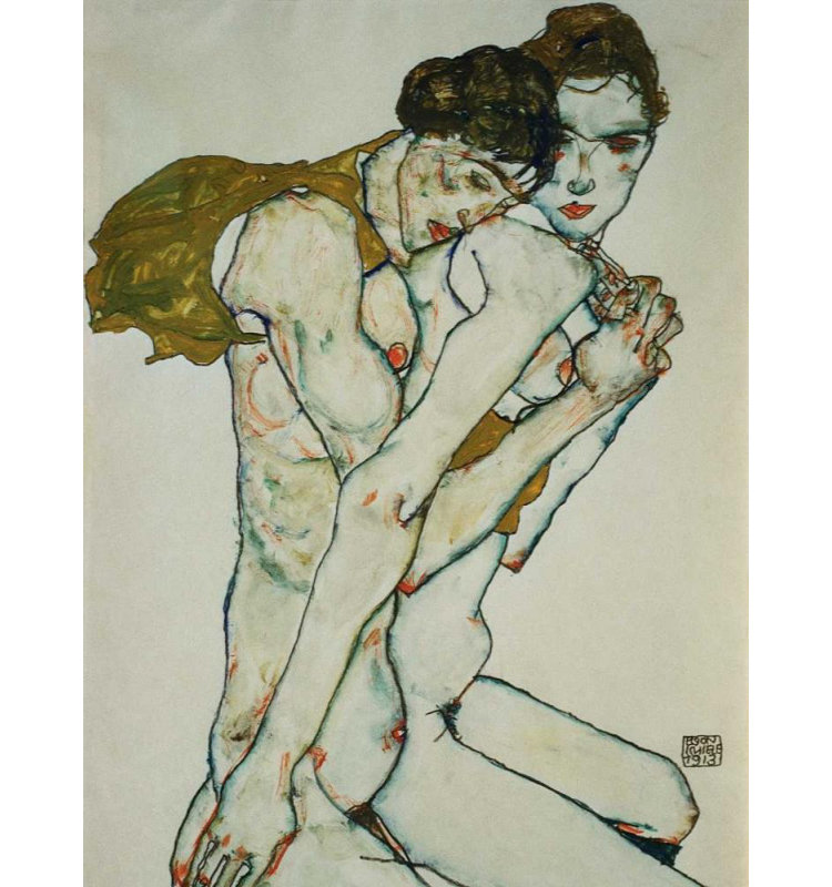 Lark Manor™ Schiele, Egon Gallery Wrapped Canvas Art Titled: Friendship, 47" H x 36" W