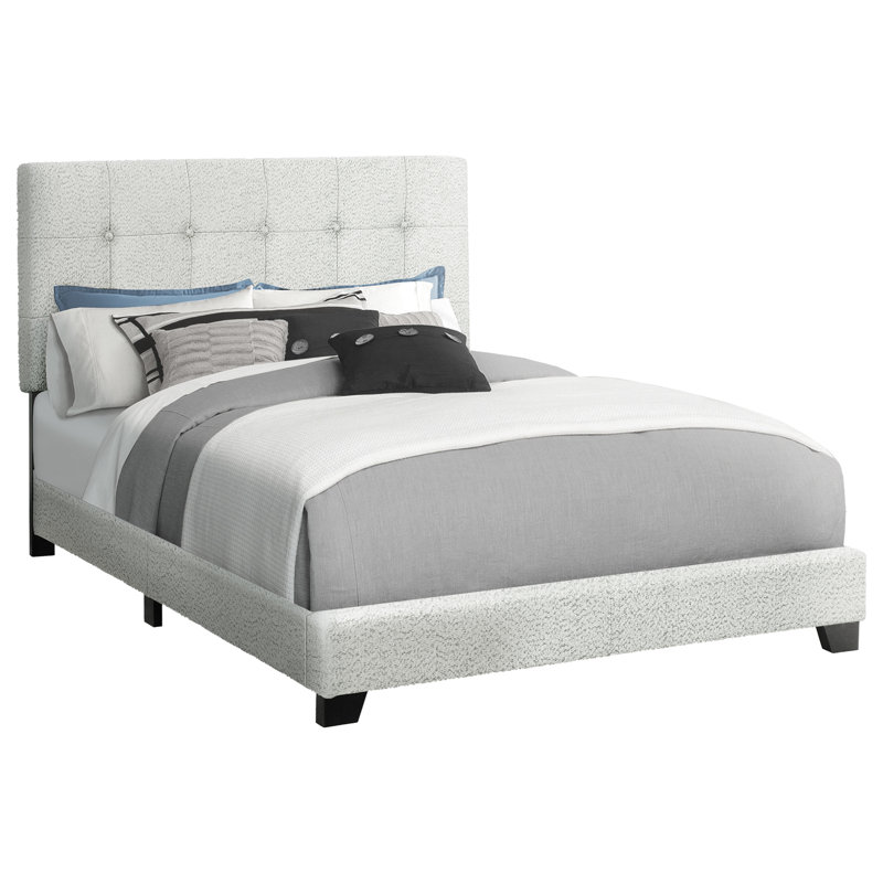 Cadre de lit double capitonné Transition Gray Boucle