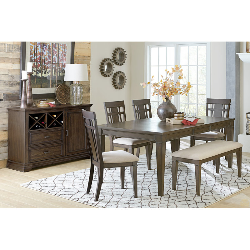 48-Inch Bench 1Pc Beige Fabric Upholstered Seat