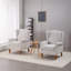 Ensemble de table basse et de fauteuils de style rétro vintage, fauteuil de lecture confortable à haut dossier et table basse en bois massif pour le salon et la chambre à coucher-938881290