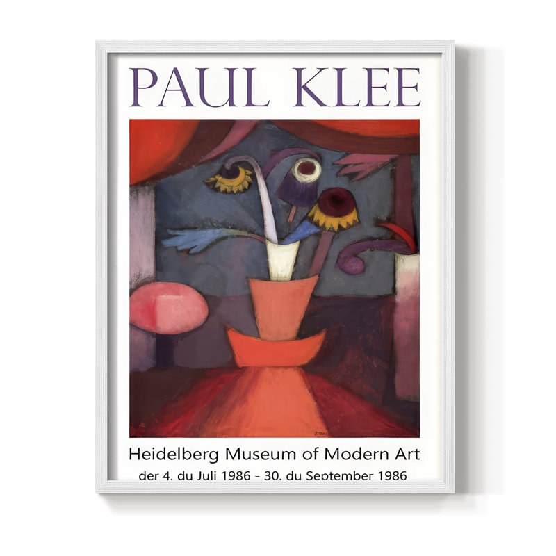 «Klee Posters II», reproduction encadrée - bois massif, H 15 po x l 12 po, Blanc