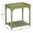 Madeline Scalloped Rectangle Side Table Green-529836940