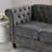 3-seater + 3-seater Combination sofa.Grey Velvet