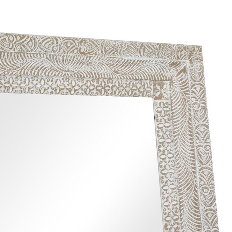 Ariaha Solid Wood Rectangle Wall Mirror