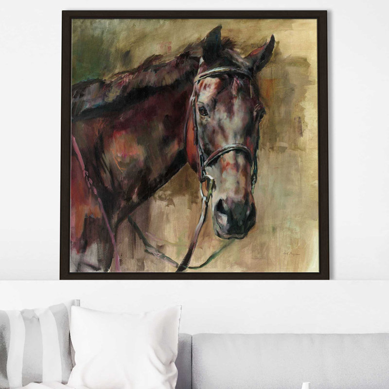 Noix de muscade - peinture, Cadre flottant espresso, H 27,5 po x l 27,5 po x P 2 po