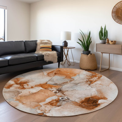 Premium Machine Washable Cerrito AMF526 Paprika Rug