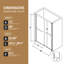 Porte de douche coulissante double en aluminium chromé