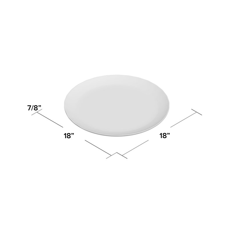 Plateau en mélamine rond Belville, H 0,87 po x l 18 po x P 18 po, Noir