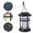 Black Outdoor Hanging Solar Lantern With Flame-style Light Bulb And Clip