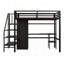 Lit mezzanine simple en métal avec bureau-1730906148