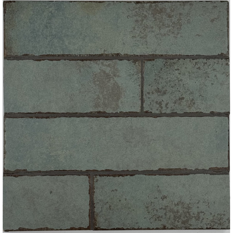 Huntley 3" x 12" Ceramic Wall Tile, Green