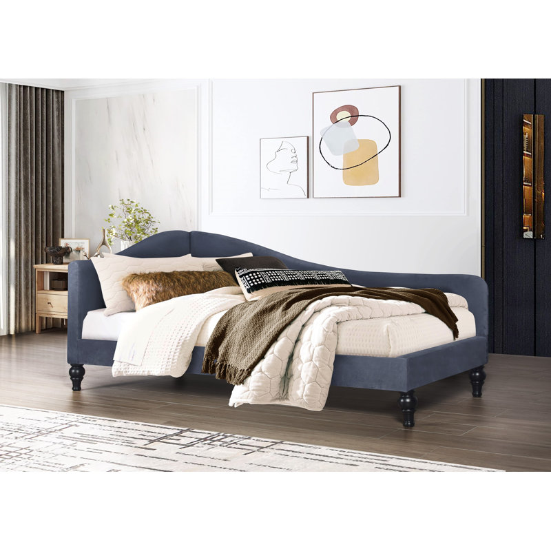 Pahrump Upholstered Polyester Daybed, Dark Grey