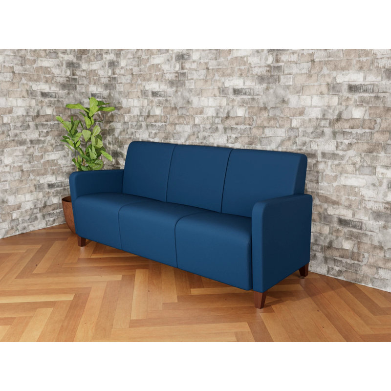 Fauteuil de réception 3 places Ravenna, Bois de noyer, Patriot Plus Blue Ridge