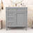 Contemporary Freestanding Single Bathroom Vanity Cabinet with Ceramic Sink and Ample Storage-134419452