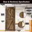 Porte en bois de pin massif non assemblé avec quincaillerie d'installation en nickel brossé Arrow Design-72597899-72597886
