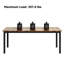 Table de salle à manger industrielle pour 6 personnes, table de salle à manger longue en bois avec design Tenon à mortaise, table de cuisine avec pieds en métal robustes-134372882-117814414-117814416