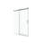 Frameless Soft-Closing Single Sliding Shower Door, 3/8" (10Mm) Tempered Glass With Easy-Cleaning Coating-115606744