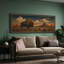 «Rustic Bison Desert Prairie Western Landscape Wall Decor», reproduction d'art sur toile encadrée-131400874-131400875