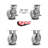 4 Piece Semi Steel Caster Set