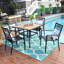 4 - Person Patio Dining Set Umbrella Hole Included Square Table