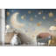 Papier peint lune avec étoiles-684581154-684581155