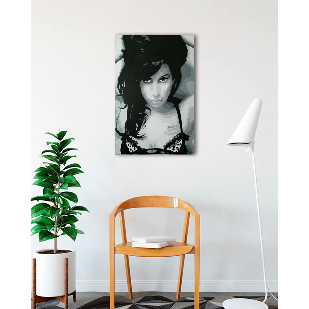 "Pin-Up Amy Winehouse" by Pop Art Queen Graphic Art on Wrapped Canvas Buy Art For Less 