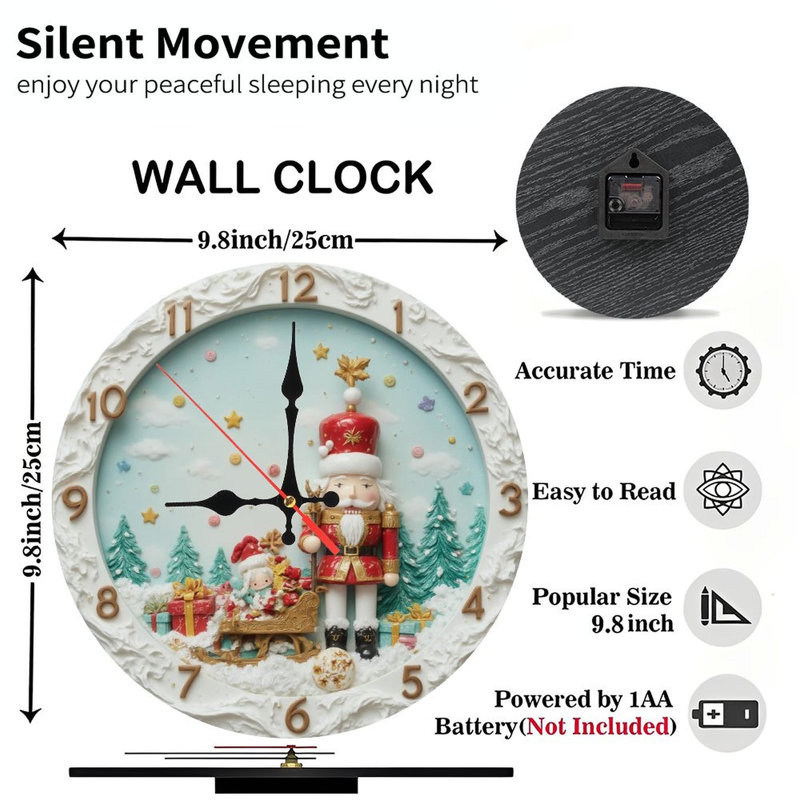 Horloge de Noël avec ornements