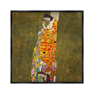 Impression sur toile encadrée, "Espoir II" par Gustav Klimt, art mural pour salon, décorations pour bureau à domicile