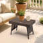 Table basse de patio pliante en osier