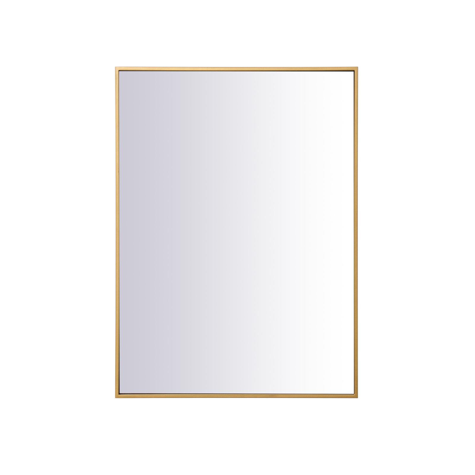 Sabine Metal Rectangle Wall Mirror, 36" x 27", Brass