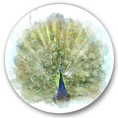 Oiseau paon - Cercle traditionnel en métal