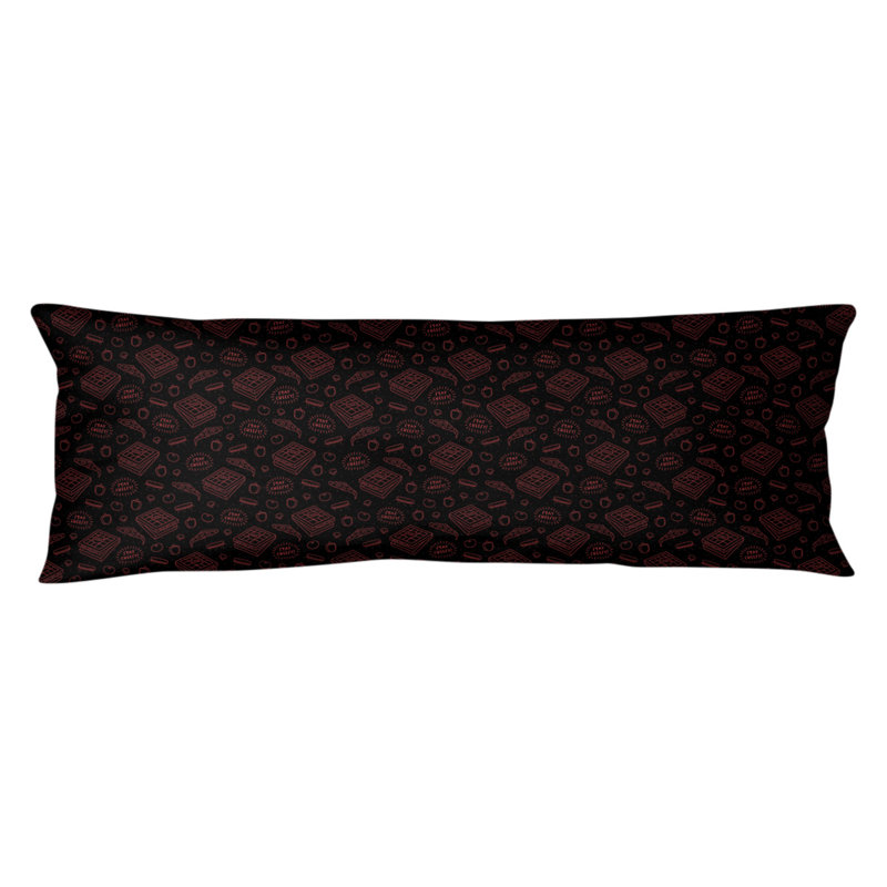 Valerton Polyfill Body Pillow, Black/Dark Red, Valerton