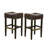 Backless Brown Faux  Leather Counter Stool
